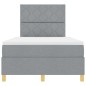 vidaXL Letto con Rete e Materasso Grigio Chiaro Piccolo Matrimoniale in Tessuto vidaXL Letto con Rete e Materasso Grigio Chiaro Piccolo Matrimoniale in Tessuto