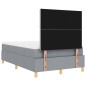 vidaXL Letto con Rete e Materasso Grigio Chiaro Piccolo Matrimoniale in Tessuto vidaXL Letto con Rete e Materasso Grigio Chiaro Piccolo Matrimoniale in Tessuto
