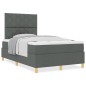 vidaXL Letto Box Spring e materasso grigio scuro piccolo doppio in tessuto vidaXL Letto Box Spring e materasso grigio scuro piccolo doppio in tessuto