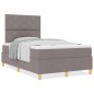 vidaXL Letto con Box Spring e Materasso Tortora Piccolo Matrimoniale in Tessuto