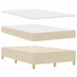 vidaXL Letto Box Spring con Materasso Panna Piccolo Matrimoniale Tessuto vidaXL Letto Box Spring con Materasso Panna Piccolo Matrimoniale Tessuto