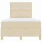 vidaXL Letto Box Spring con Materasso Panna Piccolo Matrimoniale Tessuto vidaXL Letto Box Spring con Materasso Panna Piccolo Matrimoniale Tessuto