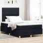 vidaXL Letto a Mola con Materasso Nero 120x200 cm Tessuto vidaXL Letto a Mola con Materasso Nero 120x200 cm Tessuto