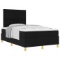 vidaXL Letto a Mola con Materasso Nero 120x200 cm Tessuto vidaXL Letto a Mola con Materasso Nero 120x200 cm Tessuto