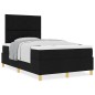 vidaXL Letto a Mola con Materasso Nero 120x200 cm Tessuto vidaXL Letto a Mola con Materasso Nero 120x200 cm Tessuto