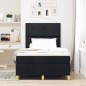 vidaXL Letto a Mola con Materasso Nero 120x200 cm Tessuto vidaXL Letto a Mola con Materasso Nero 120x200 cm Tessuto