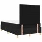 vidaXL Letto a Mola con Materasso Nero 120x200 cm Tessuto vidaXL Letto a Mola con Materasso Nero 120x200 cm Tessuto