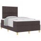 vidaXL Letto con Box Spring e Materasso Marrone Scuro 120x200 cm Tessuto vidaXL Letto con Box Spring e Materasso Marrone Scuro 120x200 cm Tessuto
