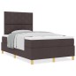 vidaXL Letto con Box Spring e Materasso Marrone Scuro 120x200 cm Tessuto vidaXL Letto con Box Spring e Materasso Marrone Scuro 120x200 cm Tessuto