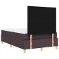 vidaXL Letto con Box Spring e Materasso Marrone Scuro 120x200 cm Tessuto vidaXL Letto con Box Spring e Materasso Marrone Scuro 120x200 cm Tessuto