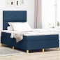 vidaXL Letto con rete a doghe e materasso blu 120x200 cm tessuto vidaXL Letto con rete a doghe e materasso blu 120x200 cm tessuto