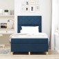 vidaXL Letto con rete a doghe e materasso blu 120x200 cm tessuto vidaXL Letto con rete a doghe e materasso blu 120x200 cm tessuto