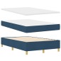 vidaXL Letto con rete a doghe e materasso blu 120x200 cm tessuto vidaXL Letto con rete a doghe e materasso blu 120x200 cm tessuto