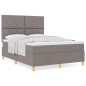vidaXL Letto Box Spring con Materasso Tortora 140x190 cm in Tessuto vidaXL Letto Box Spring con Materasso Tortora 140x190 cm in Tessuto