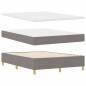 vidaXL Letto Box Spring con Materasso Tortora 140x190 cm in Tessuto vidaXL Letto Box Spring con Materasso Tortora 140x190 cm in Tessuto