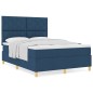 vidaXL Letto con Rete a Doghe Blu 140x190 cm Tessuto vidaXL Letto con Rete a Doghe Blu 140x190 cm Tessuto