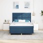 vidaXL Letto con Rete a Doghe Blu 140x190 cm Tessuto vidaXL Letto con Rete a Doghe Blu 140x190 cm Tessuto