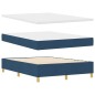 vidaXL Letto con Rete a Doghe Blu 140x190 cm Tessuto vidaXL Letto con Rete a Doghe Blu 140x190 cm Tessuto