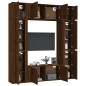 Set Mobili Porta TV 8pz Rovere Marrone in Legno Multistrato Set Mobili Porta TV 8pz Rovere Marrone in Legno Multistrato