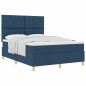 vidaXL Letto Box Spring con Materasso Blu 140x200 cm Tessuto vidaXL Letto Box Spring con Materasso Blu 140x200 cm Tessuto