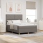 vidaXL Letto Box Spring vitaXL con Materasso Taupe 160x200 cm Tessuto vidaXL Letto Box Spring vitaXL con Materasso Taupe 160x200 cm Tessuto