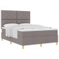vidaXL Letto Box Spring vitaXL con Materasso Taupe 160x200 cm Tessuto vidaXL Letto Box Spring vitaXL con Materasso Taupe 160x200 cm Tessuto
