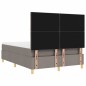 vidaXL Letto Box Spring vitaXL con Materasso Taupe 160x200 cm Tessuto vidaXL Letto Box Spring vitaXL con Materasso Taupe 160x200 cm Tessuto