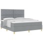 vidaXL Letto Box Spring con Materasso Grigio Chiaro Super King Tessuto