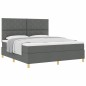 vidaXL Letto Box Spring con Materasso Grigio Scuro Super King Tessuto