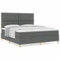 vidaXL Letto Box Spring con Materasso Grigio Scuro Super King Tessuto