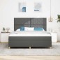 vidaXL Letto Box Spring con Materasso Grigio Scuro Super King Tessuto