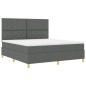 vidaXL Letto Box Spring con Materasso Grigio Scuro Super King Tessuto