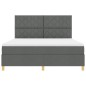 vidaXL Letto Box Spring con Materasso Grigio Scuro Super King Tessuto