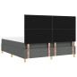 vidaXL Letto Box Spring con Materasso Grigio Scuro Super King Tessuto