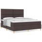 vidaXL Letto con Rete e Materasso Marrone Scuro Super King in Tessuto vidaXL Letto con Rete e Materasso Marrone Scuro Super King in Tessuto