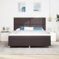 vidaXL Letto con Rete e Materasso Marrone Scuro Super King in Tessuto vidaXL Letto con Rete e Materasso Marrone Scuro Super King in Tessuto
