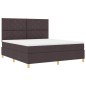 vidaXL Letto con Rete e Materasso Marrone Scuro Super King in Tessuto vidaXL Letto con Rete e Materasso Marrone Scuro Super King in Tessuto