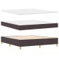 vidaXL Letto con Rete e Materasso Marrone Scuro Super King in Tessuto vidaXL Letto con Rete e Materasso Marrone Scuro Super King in Tessuto