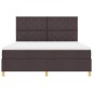 vidaXL Letto con Rete e Materasso Marrone Scuro Super King in Tessuto vidaXL Letto con Rete e Materasso Marrone Scuro Super King in Tessuto