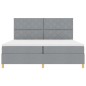 vidaXL Letto con Box Spring e Materasso Grigio Chiaro 200x200 cm in Tessuto
