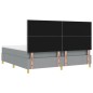 vidaXL Letto con Box Spring e Materasso Grigio Chiaro 200x200 cm in Tessuto