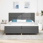 vidaXL Letto con Box Spring e Materasso Grigio Scuro 200x200 cm in Tessuto