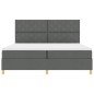 vidaXL Letto con Box Spring e Materasso Grigio Scuro 200x200 cm in Tessuto
