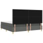 vidaXL Letto con Box Spring e Materasso Grigio Scuro 200x200 cm in Tessuto