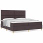 vidaXL Letto Box Spring con Materasso Marrone Scuro 200x200 cm Tessuto vidaXL Letto Box Spring con Materasso Marrone Scuro 200x200 cm Tessuto