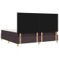 vidaXL Letto Box Spring con Materasso Marrone Scuro 200x200 cm Tessuto vidaXL Letto Box Spring con Materasso Marrone Scuro 200x200 cm Tessuto