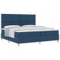 vidaXL Letto a Box Spring con Materasso Blu 200x200 cm Tessuto