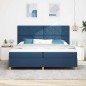 vidaXL Letto a Box Spring con Materasso Blu 200x200 cm Tessuto