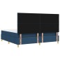 vidaXL Letto a Box Spring con Materasso Blu 200x200 cm Tessuto