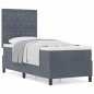 vidaXL Letto Box Spring con Materasso Grigio Scuro 80x200 cm Velluto vidaXL Letto Box Spring con Materasso Grigio Scuro 80x200 cm Velluto